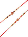 YouBella 2 Rakhi and 2 Greeting Card Combo for Brother (Multi-Colour) (YBRK_95)